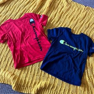 Champion Red & Blue Set of Kids T Shirts
